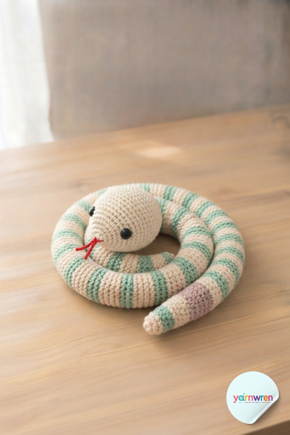 Crochet Snake Amigurumi Pattern - The Cone Math Nobody