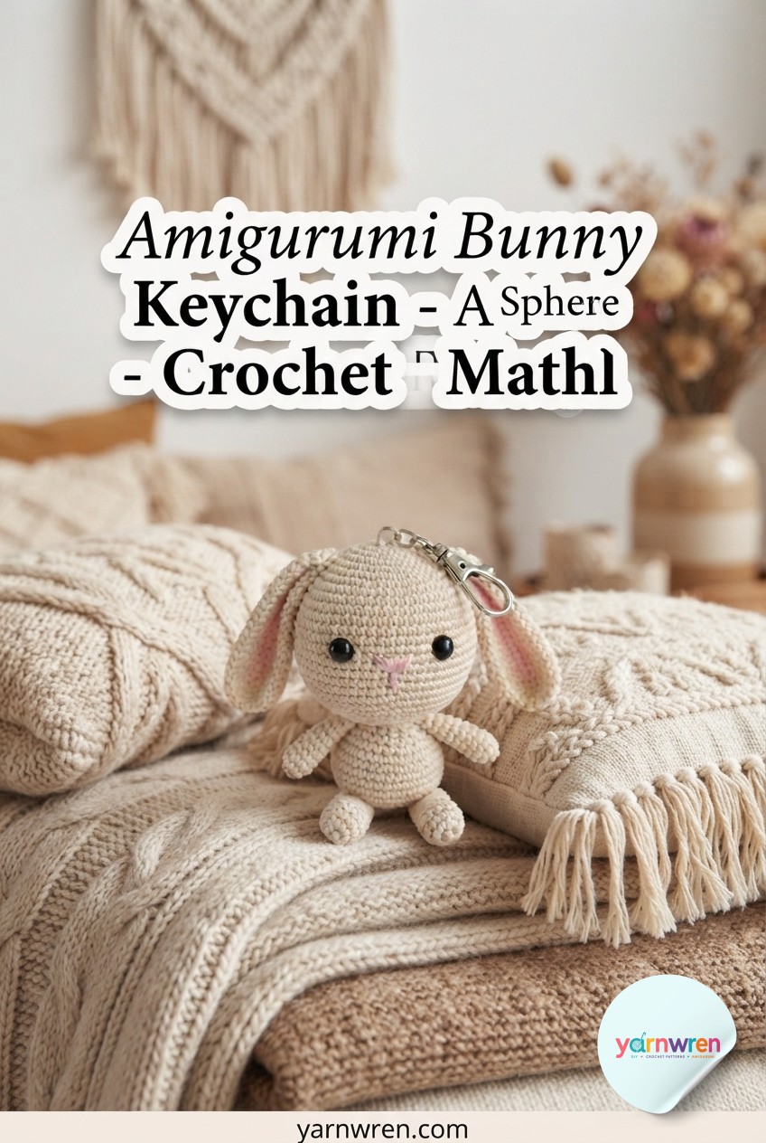 Amigurumi Bunny Keychain - A Sphere - Math Crochet Tutorial